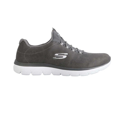 Charcoal - Front - Skechers Womens-Ladies Summits Itz Bazik Textile Trainers