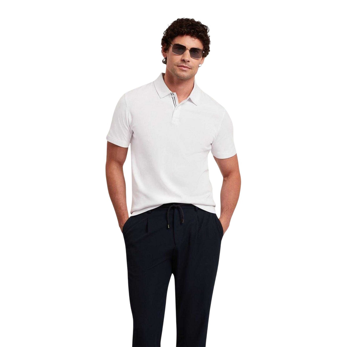 White - Pack Shot - Ted Baker Mens Polo Shirt