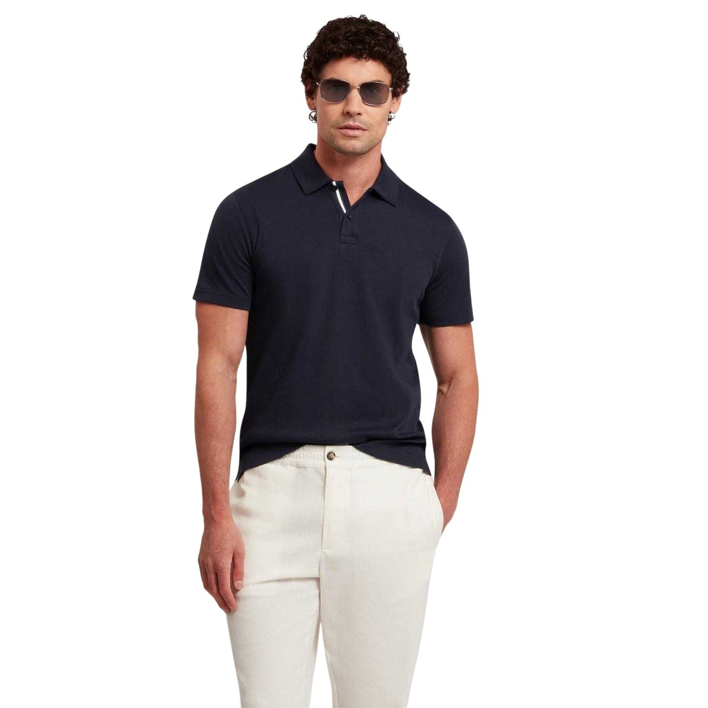 Navy - Pack Shot - Ted Baker Mens Polo Shirt