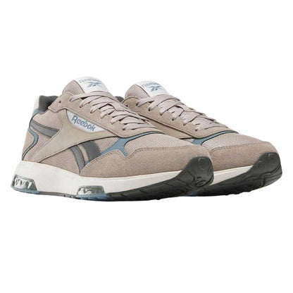 Beige - Side - Reebok Womens-Ladies Glide DMX Leather Air Cushioned Trainers