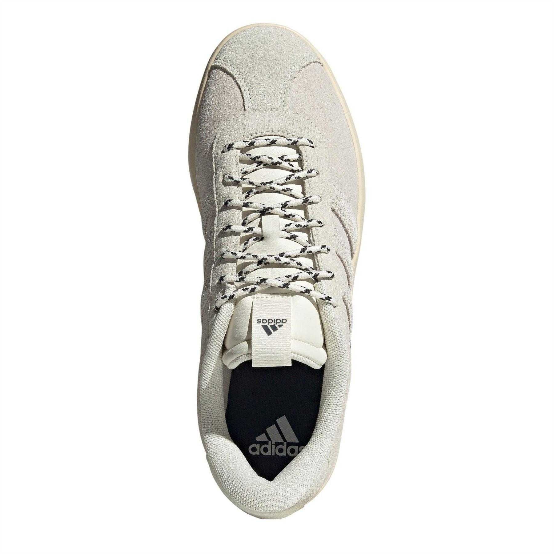 Off White - Lifestyle - Adidas Mens VL Court 3.0 Suede Low Cut Flat Trainers