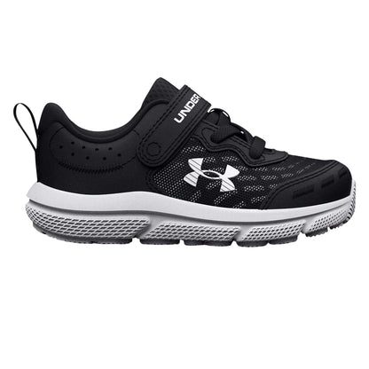 Black-White - Front - Under Armour Baby Boys Assert 10 Running Shoes