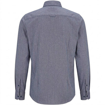 Navy - Back - Boss Mens Rickert Oxford Shirt