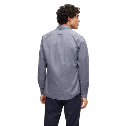 Navy - Pack Shot - Boss Mens Rickert Oxford Shirt