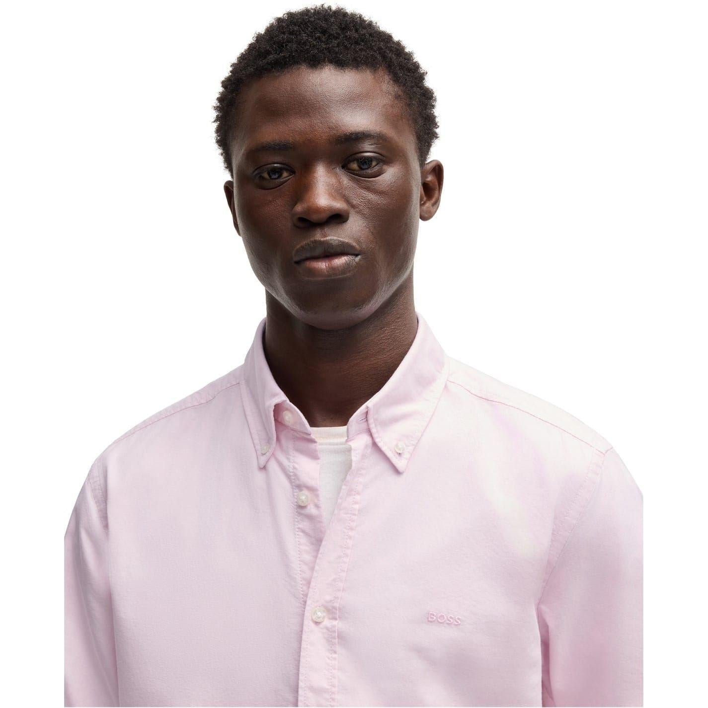 Pink - Lifestyle - Boss Mens Rickert Oxford Shirt