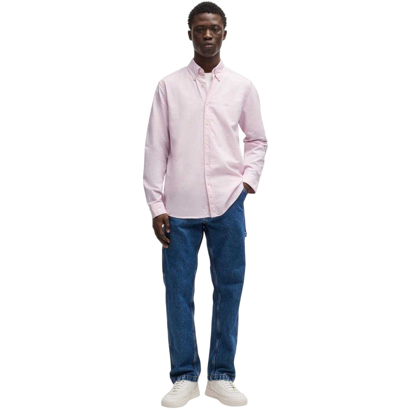 Pink - Pack Shot - Boss Mens Rickert Oxford Shirt