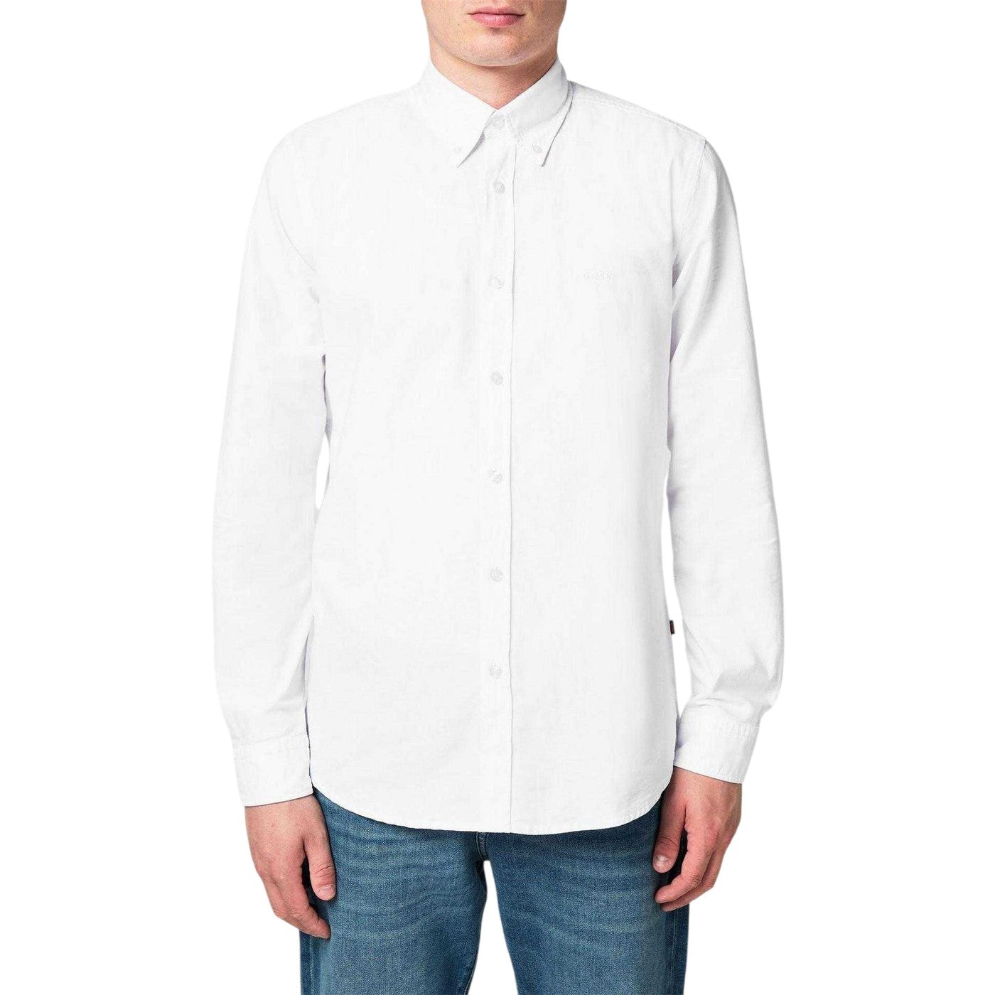 White - Lifestyle - Boss Mens Rickert Oxford Shirt
