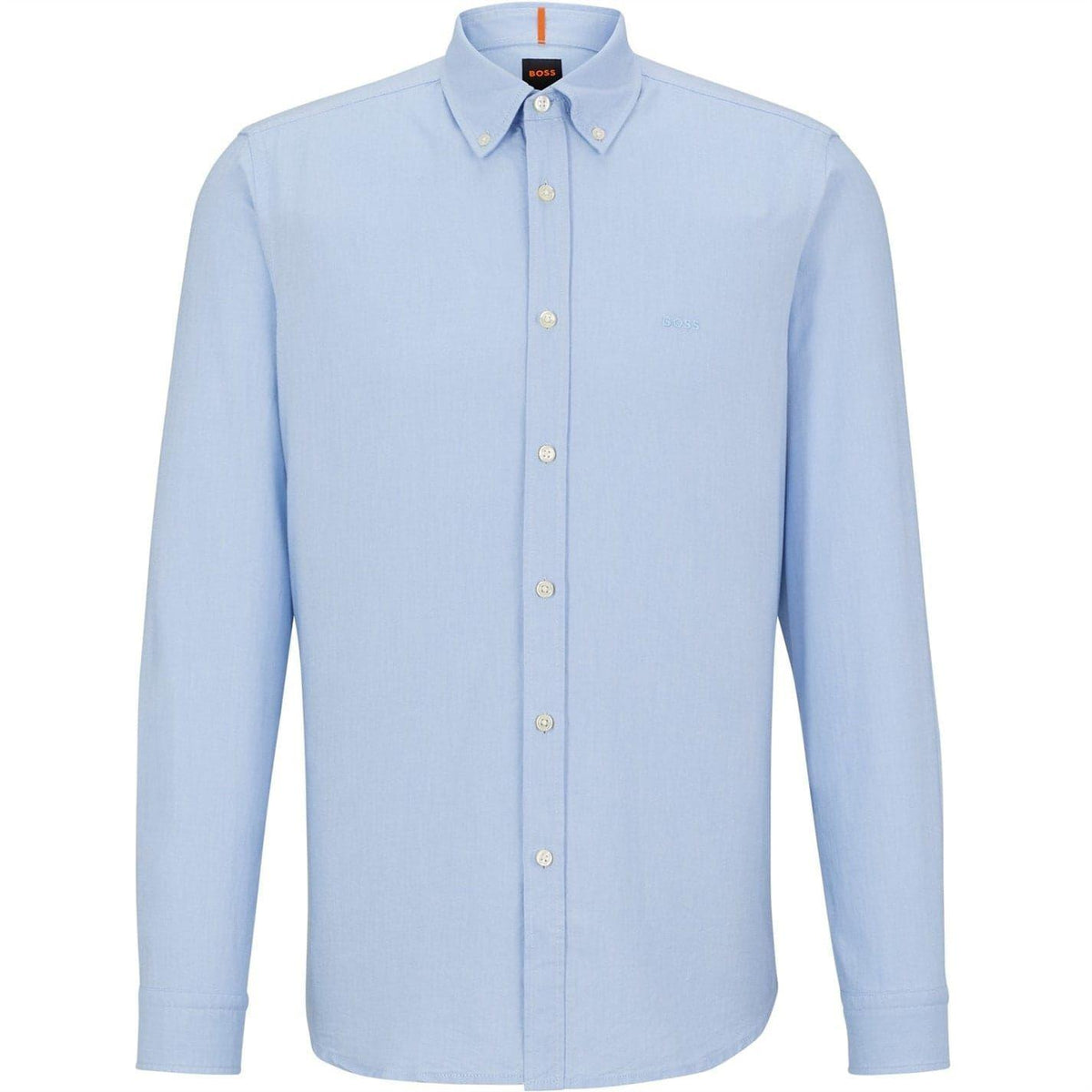 Blue - Front - Boss Mens Rickert Oxford Shirt