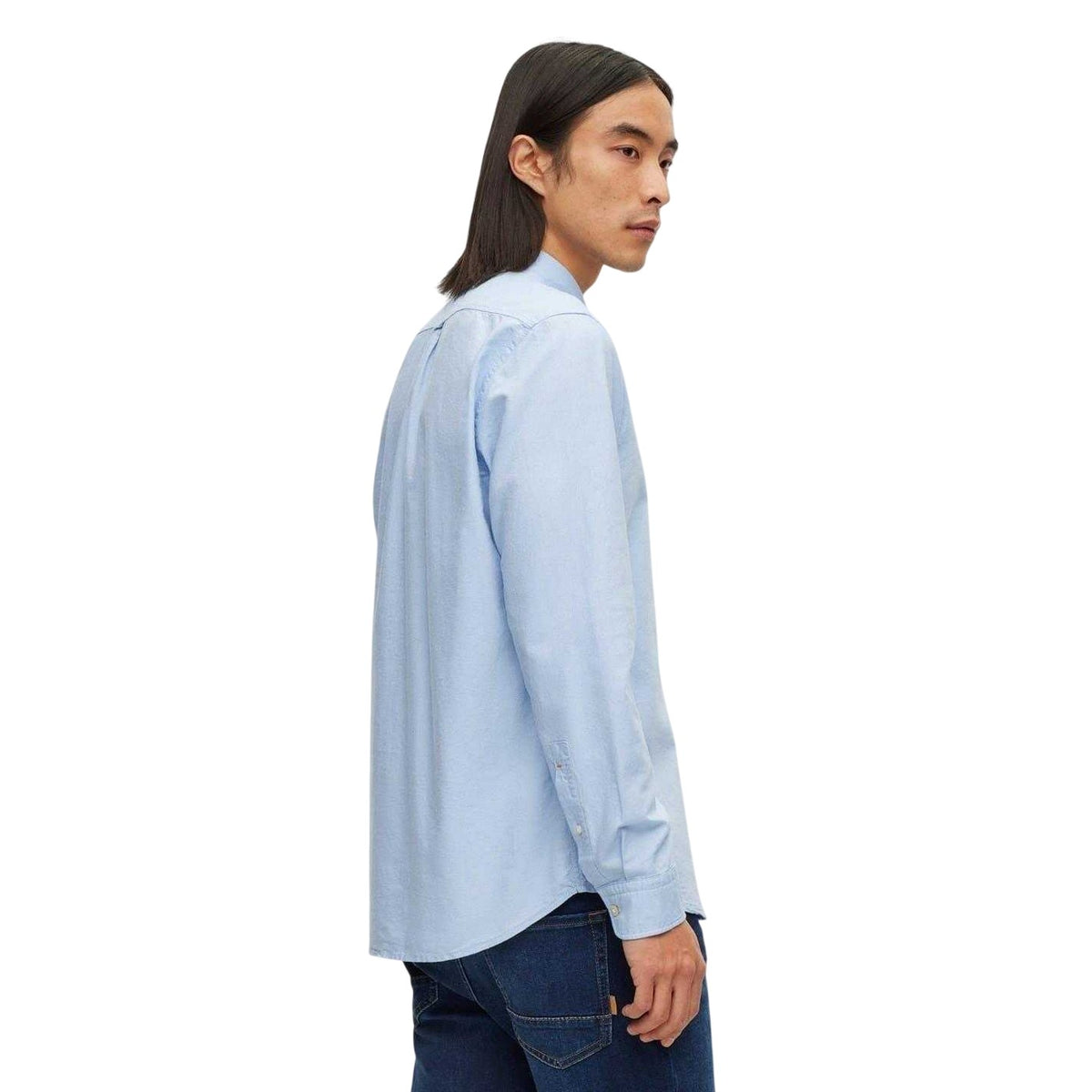 Blue - Side - Boss Mens Rickert Oxford Shirt