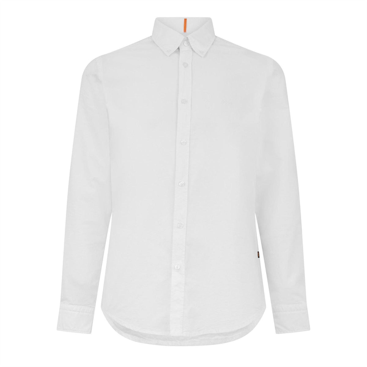 White - Front - Boss Mens Rickert Oxford Shirt