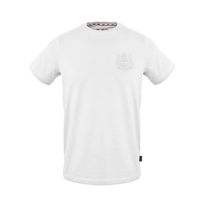 White - Front - Aquascutum Unisex Adult Logo Crew Neck Regular T-Shirt