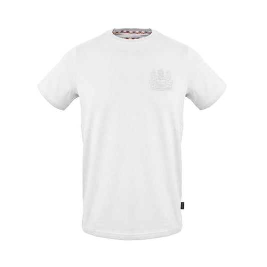 White - Front - Aquascutum Unisex Adult Logo Crew Neck Regular T-Shirt