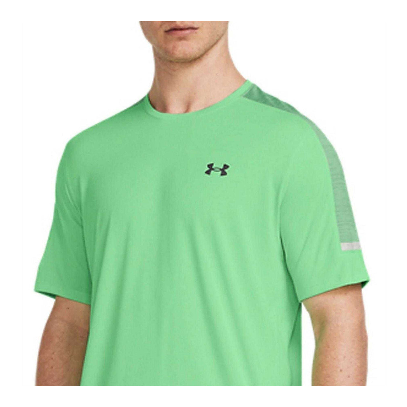 Green - Side - Under Armour Mens Tech Utility T-Shirt