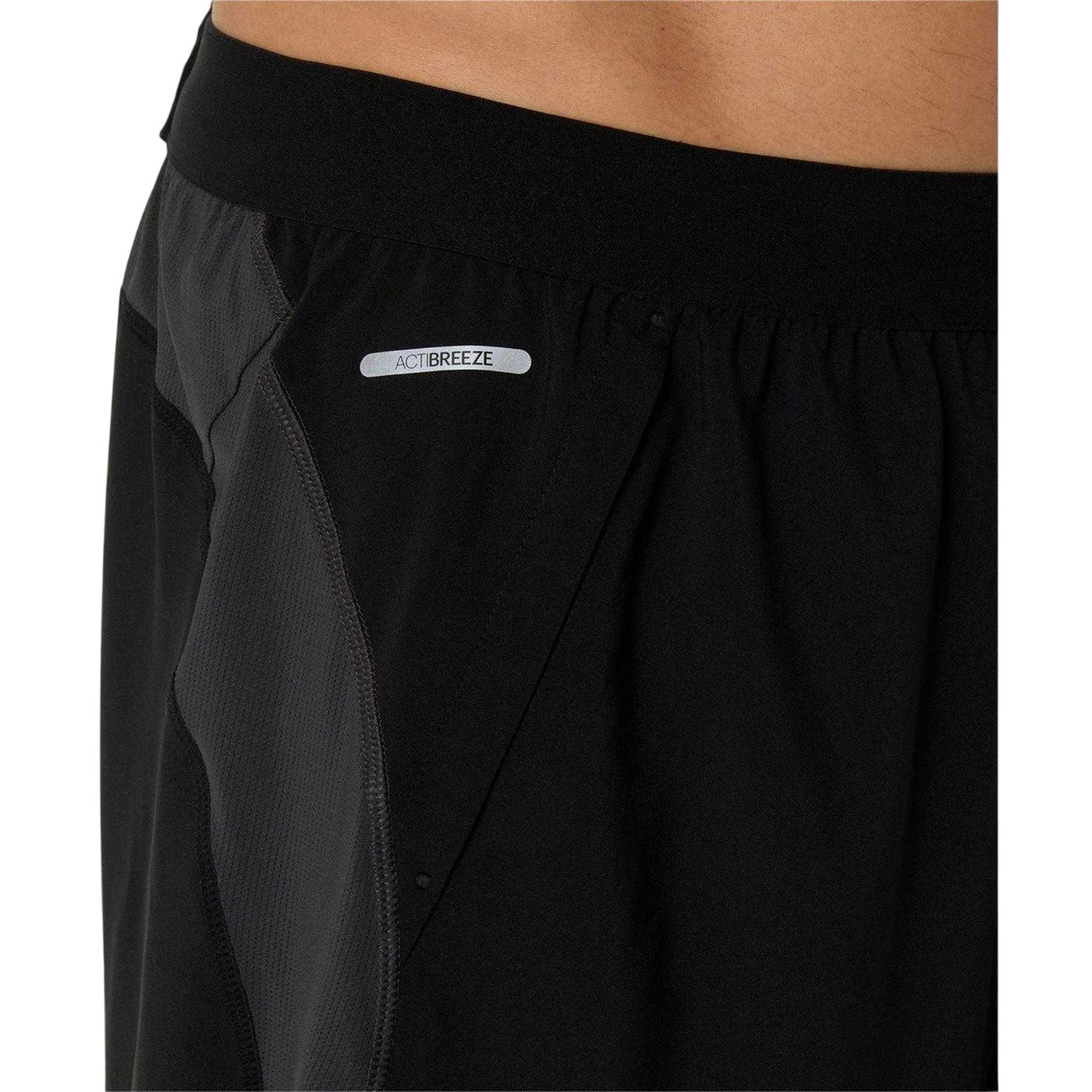Black-Grey - Pack Shot - Asics Mens 2 in 1 Running Shorts