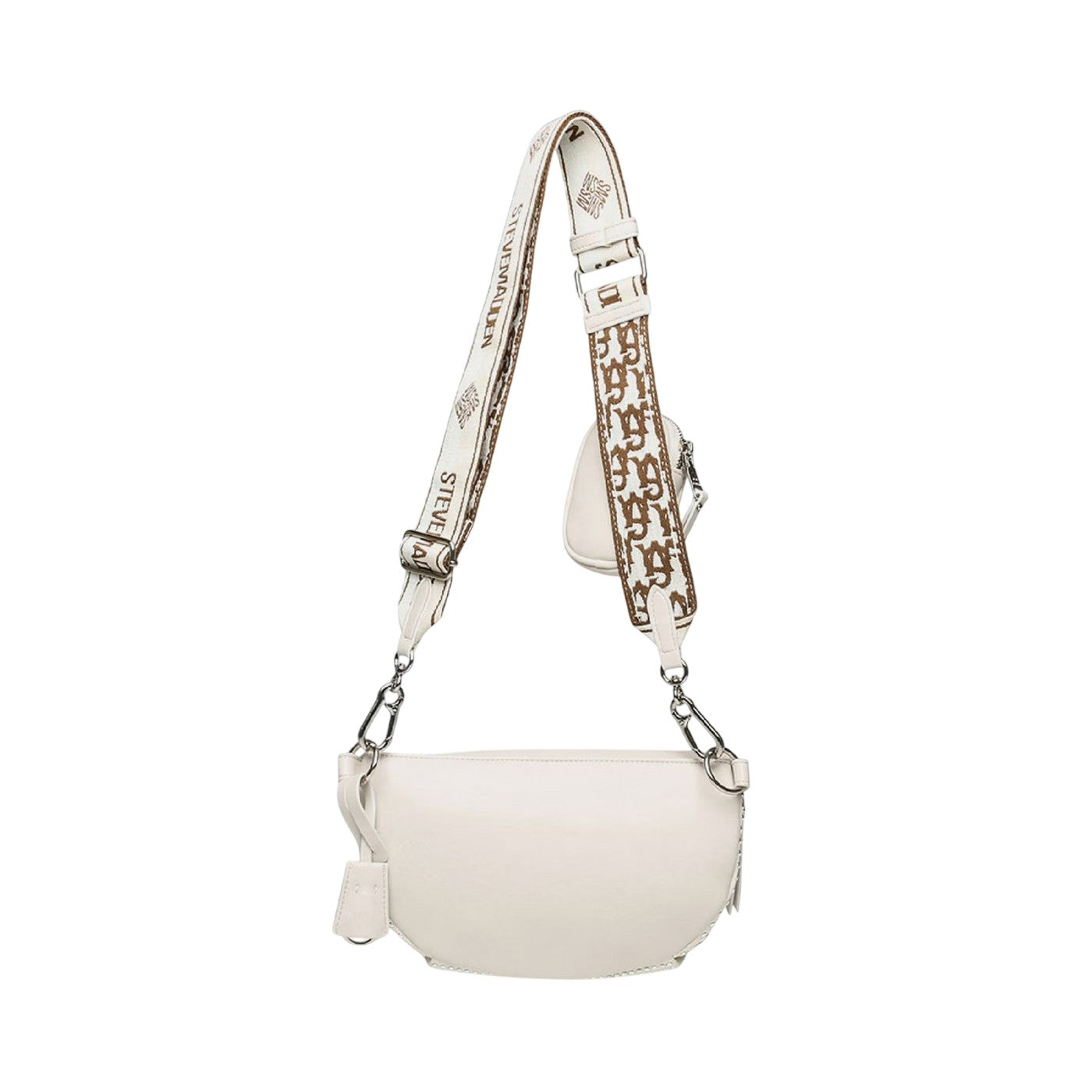 Bone-Silver - Back - Steve Madden Bclarkes Studded Everyday Crossbody Bag