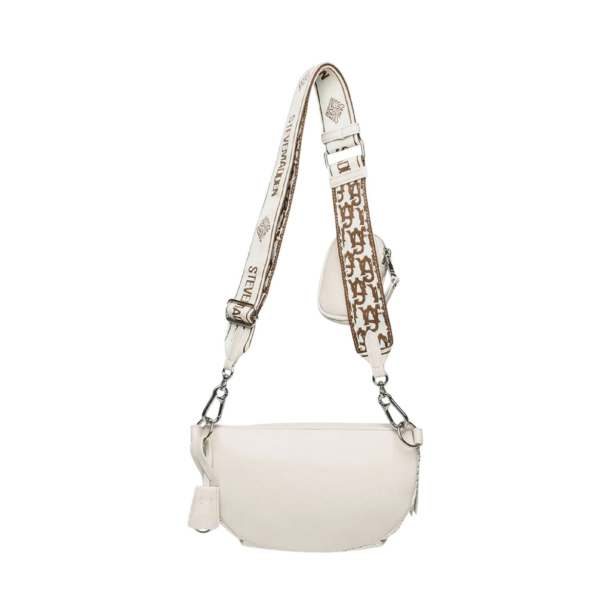 Bone-Silver - Back - Steve Madden Bclarkes Studded Everyday Crossbody Bag