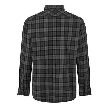 Grey - Back - Replay Mens Plaid Long-Sleeved Shirt Jacket