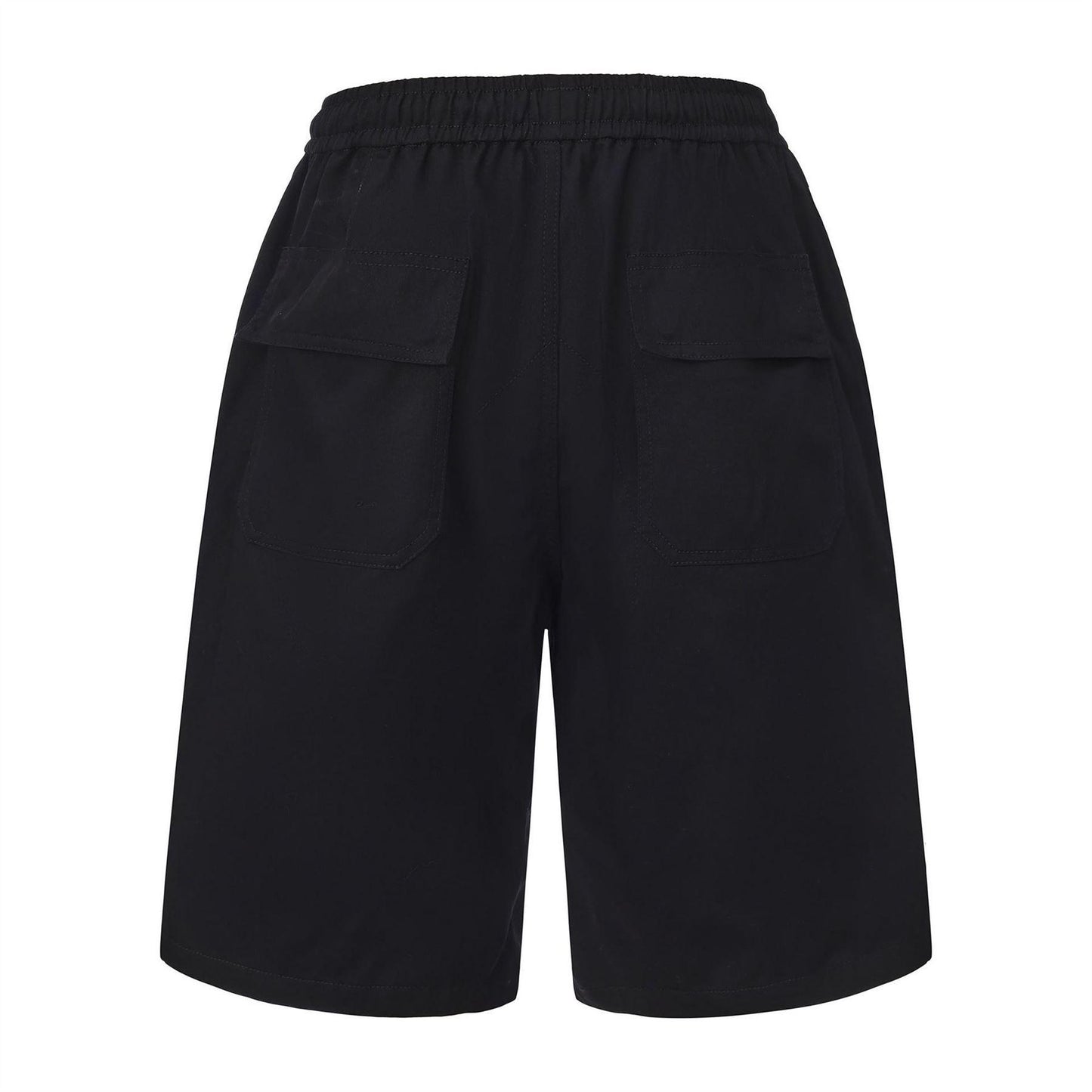 Black - Back - Pretty Green Mens Cotton Casual Shorts