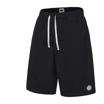 Black - Side - Pretty Green Mens Cotton Casual Shorts