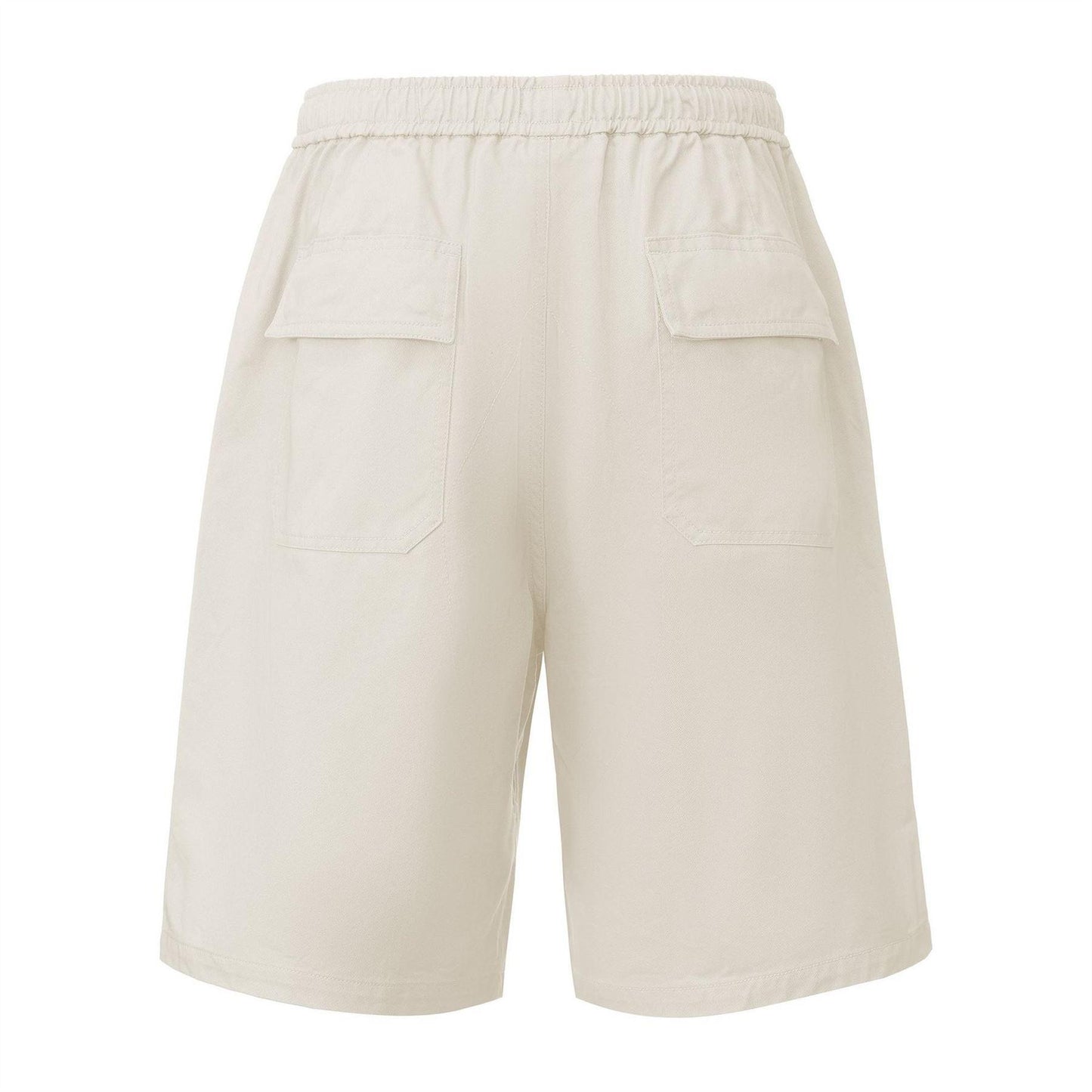 Light Grey - Back - Pretty Green Mens Cotton Casual Shorts