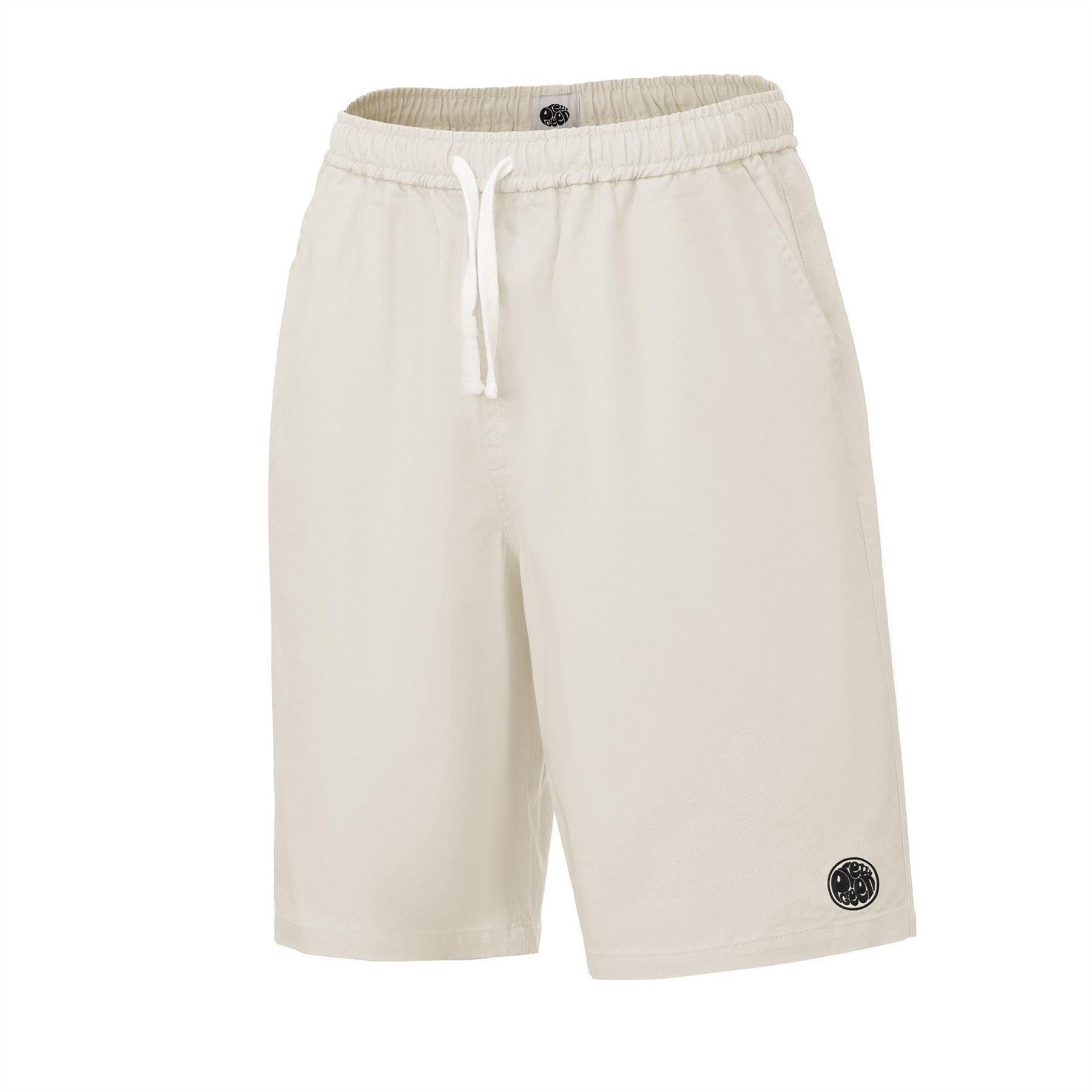 Light Grey - Side - Pretty Green Mens Cotton Casual Shorts