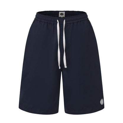 Navy - Front - Pretty Green Mens Cotton Casual Shorts