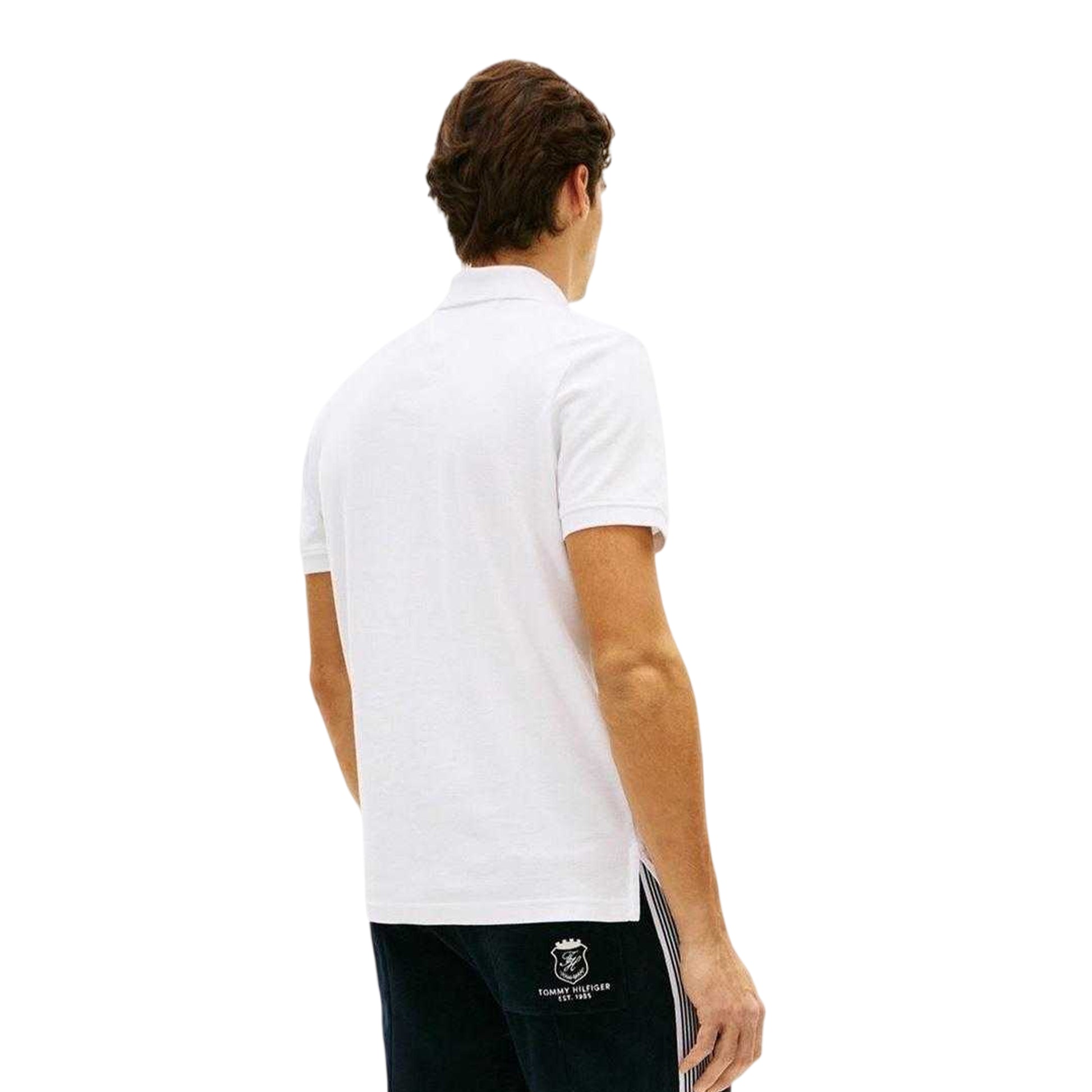 White - Back - Tommy Hilfiger Mens Polo Shirt