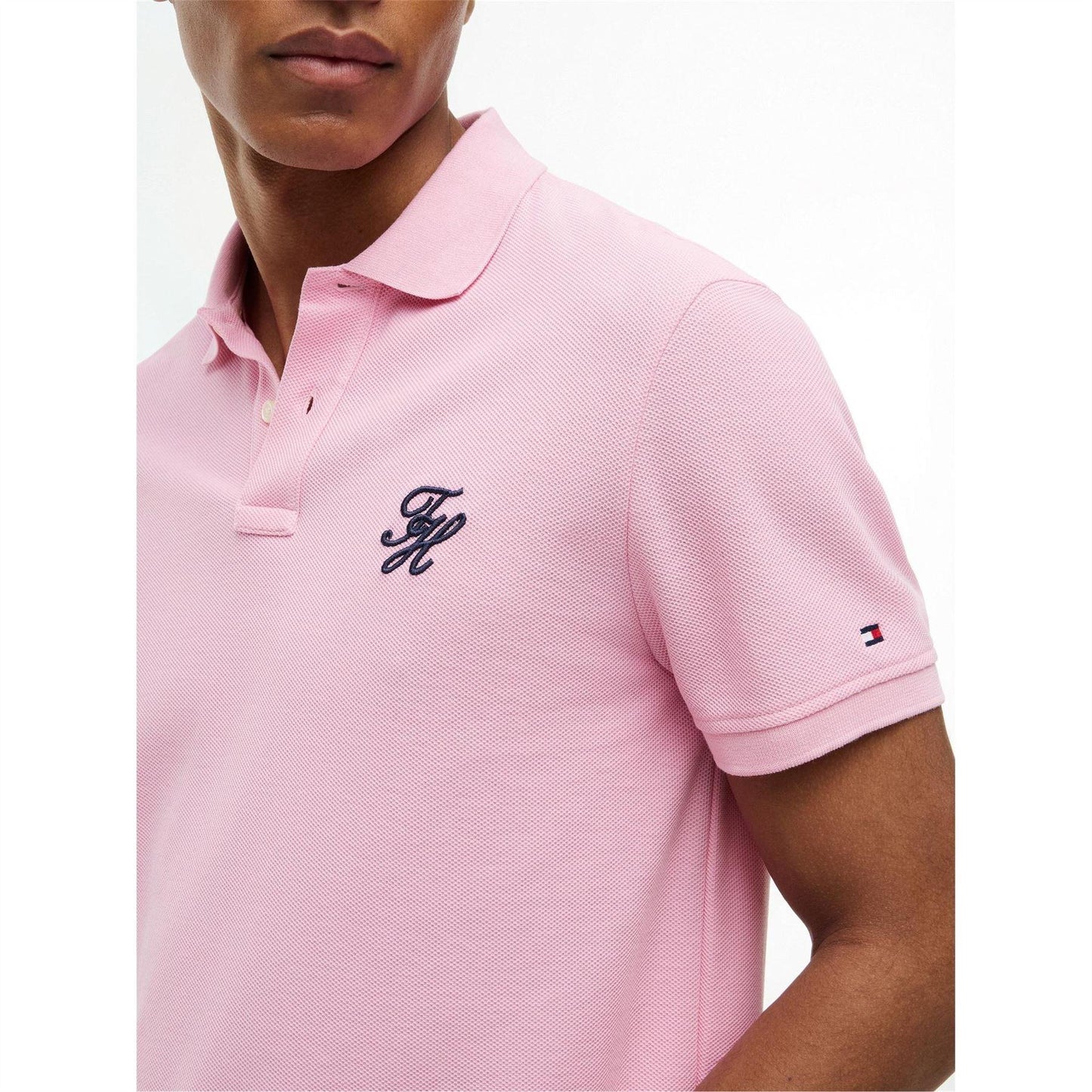 Classic Pink - Side - Tommy Hilfiger Mens Polo Shirt