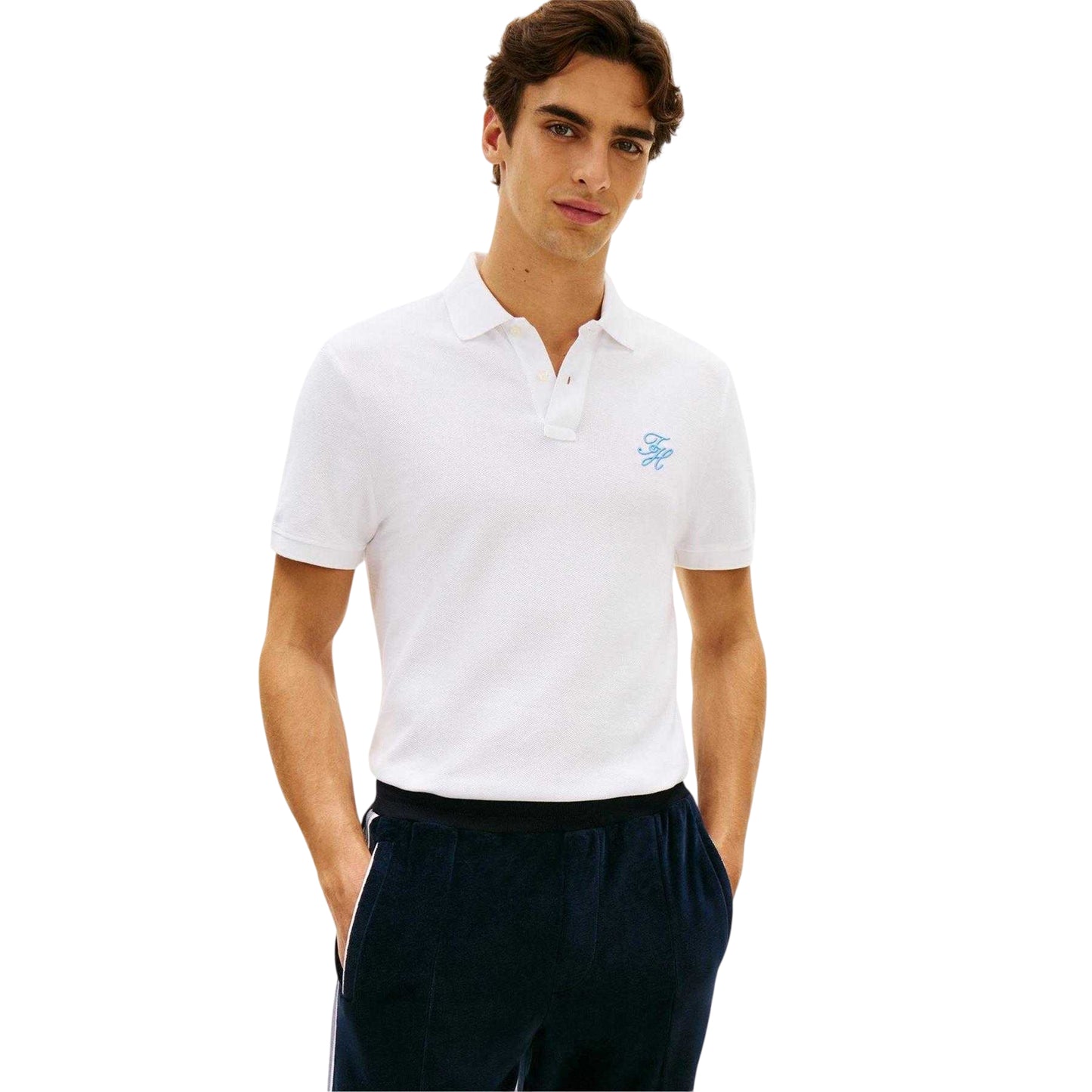 White - Side - Tommy Hilfiger Mens Polo Shirt
