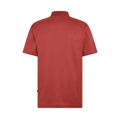 Brown - Back - Boss Mens Paras 365 Short-Sleeved Polo Shirt