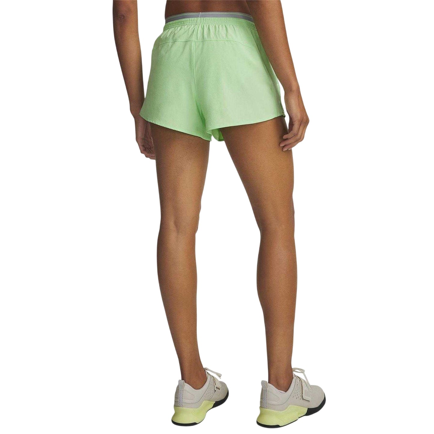 Lime - Back - Under Armour Womens-Ladies Vanish Running Shorts