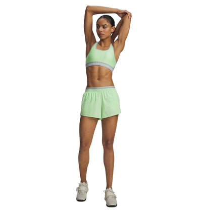 Lime - Side - Under Armour Womens-Ladies Vanish Running Shorts