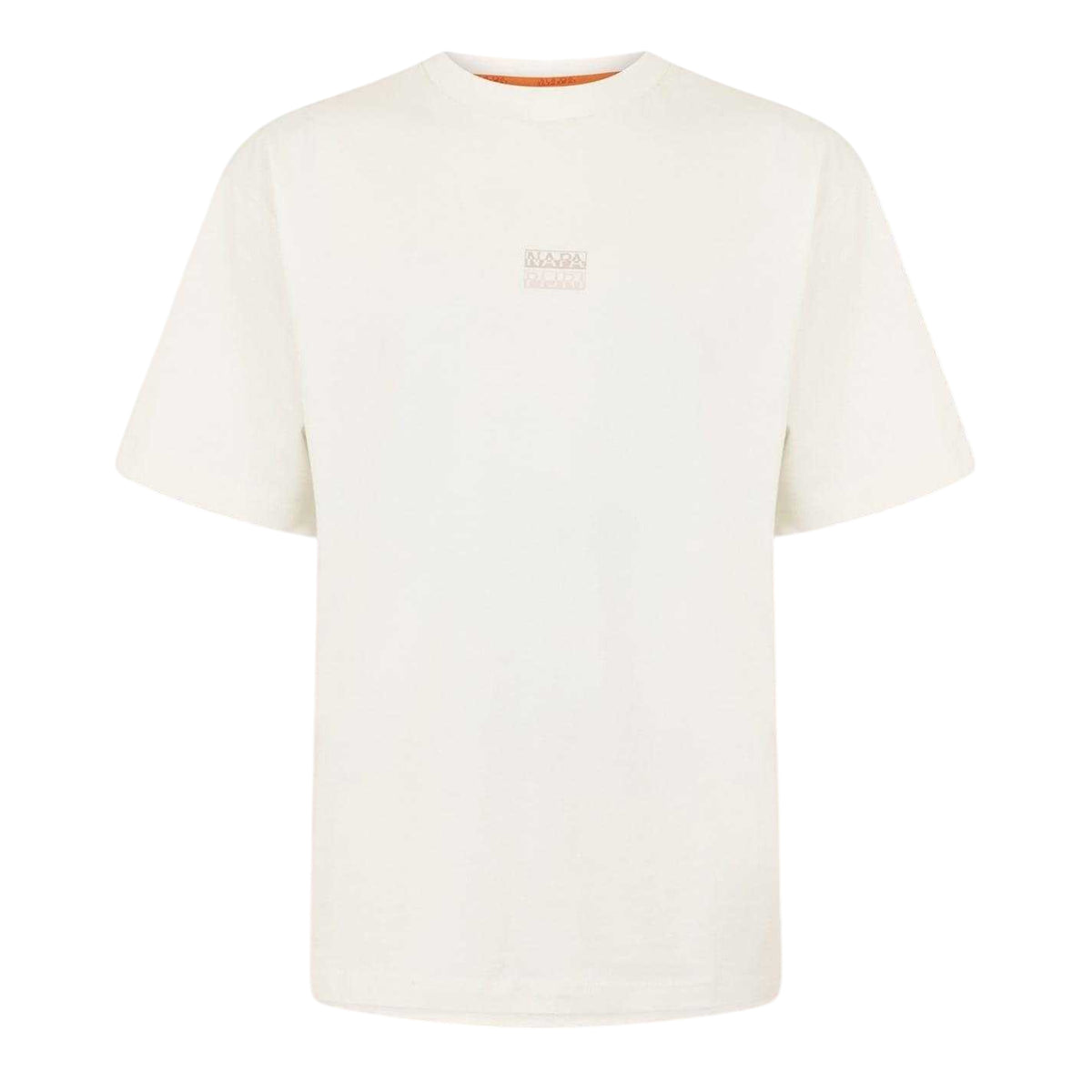 Heron White - Front - Napapijri Mens Regular T-Shirt