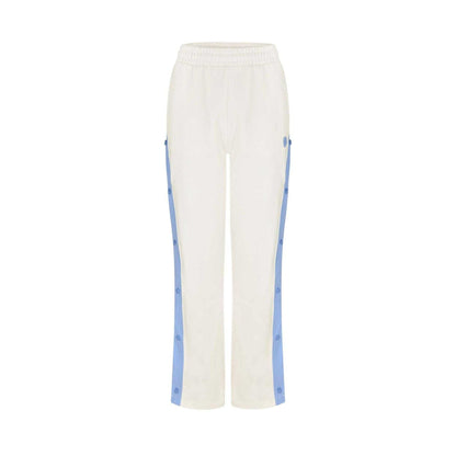 Natural - Front - Hugo Womens-Ladies Nusarah Side Stripe Joggers