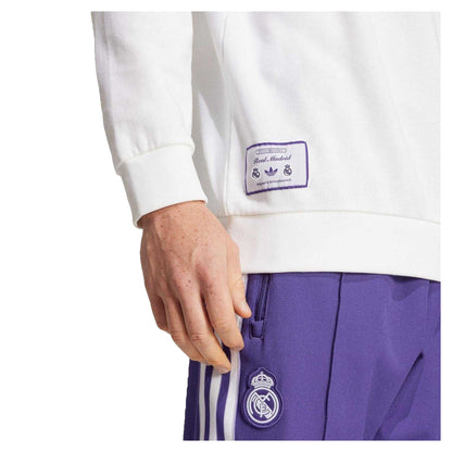 White - Side - Adidas Mens Real Sweatshirt