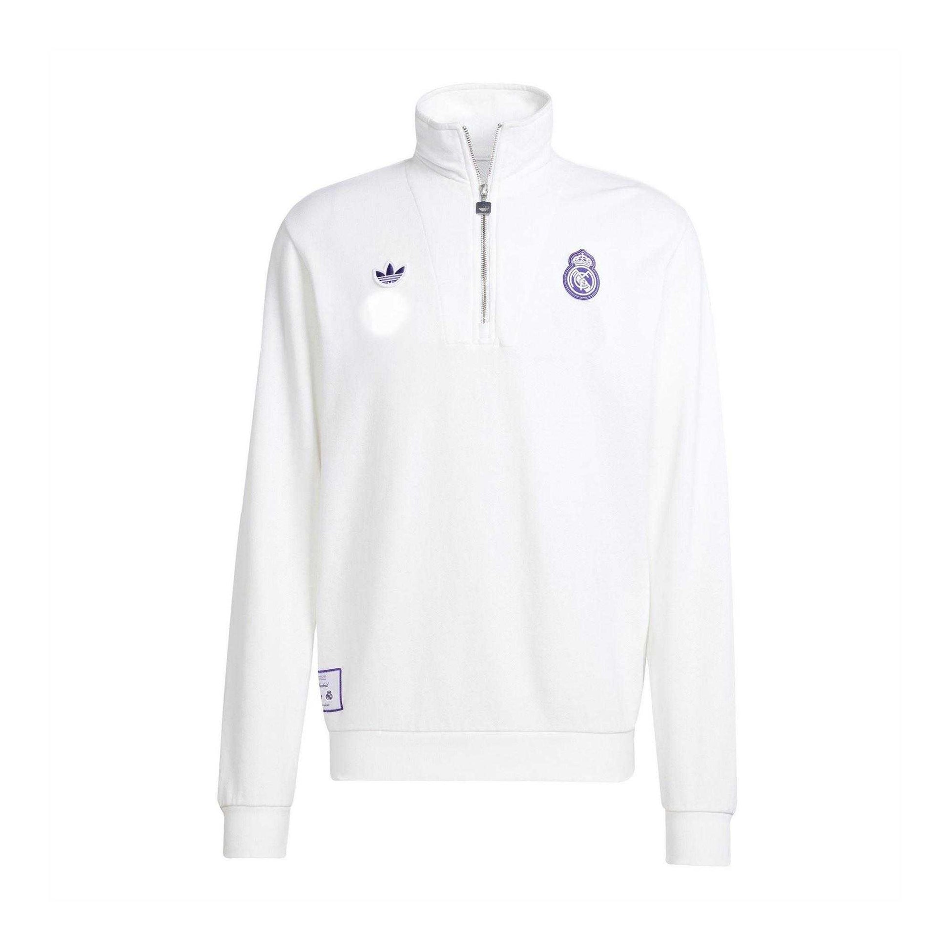 White - Front - Adidas Mens Real Sweatshirt