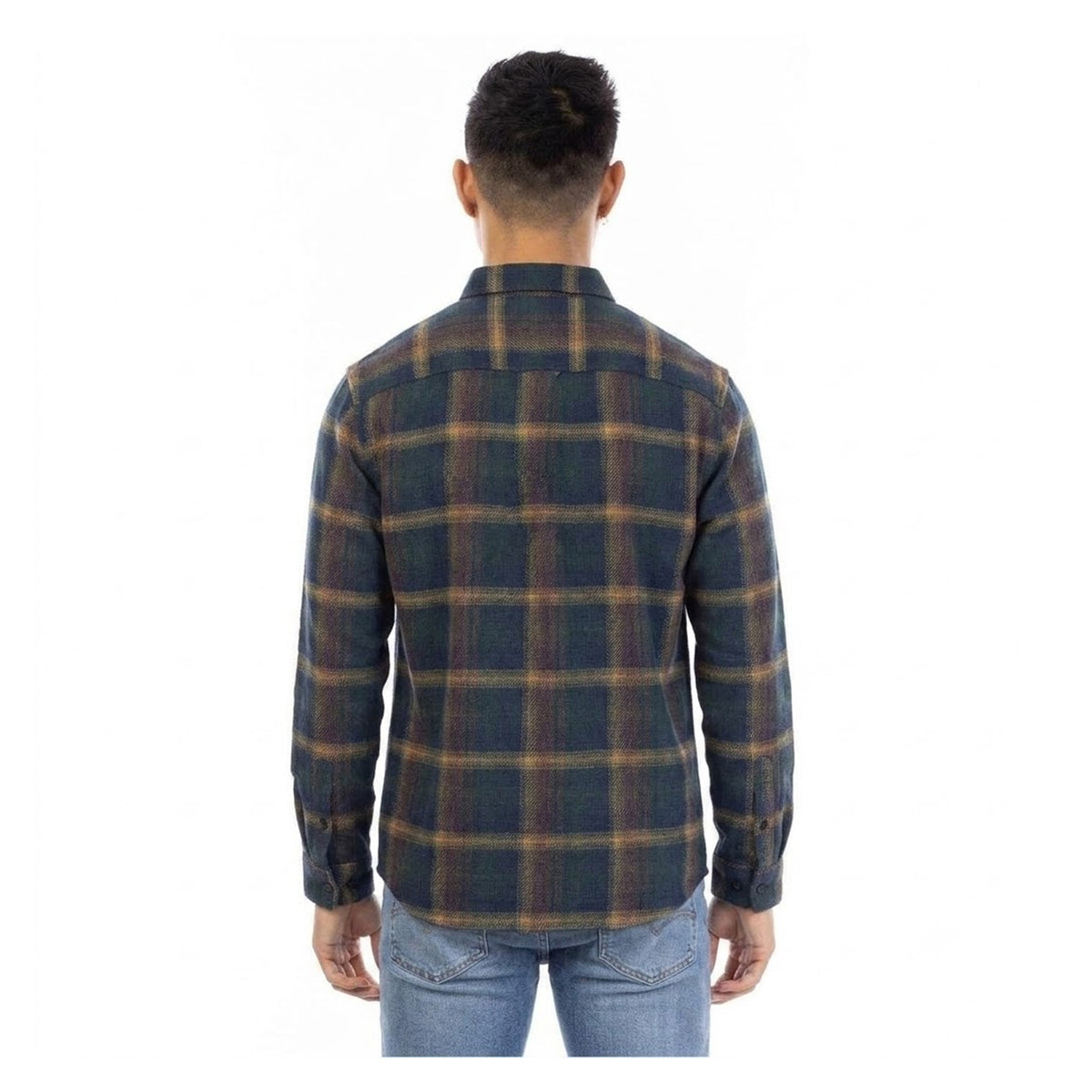Multicoloured - Back - Peter Werth Mens Abbott Collared Regular Shirt