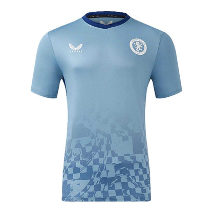 Blue Shadow-Deep Depths - Front - Castore Childrens-Kids 2023-2024 Aston Villa FC Third Jersey