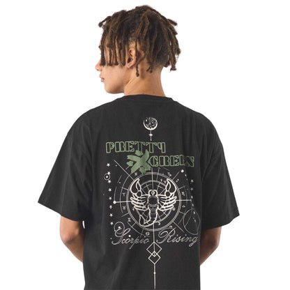 Black - Back - Pretty Green Mens Rising Scorpio Crew Neck T-Shirt