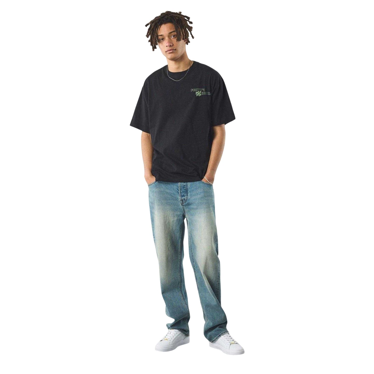 Black - Side - Pretty Green Mens Rising Scorpio Crew Neck T-Shirt