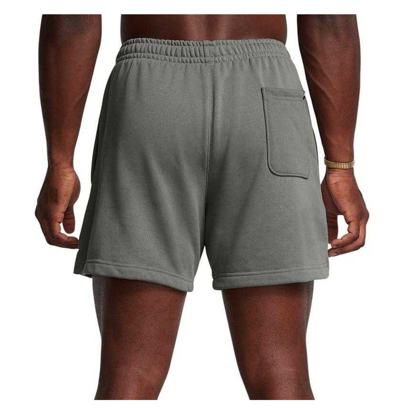 Green - Back - Under Armour Mens Project Rock Sweat Shorts