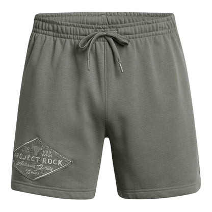 Green - Front - Under Armour Mens Project Rock Sweat Shorts