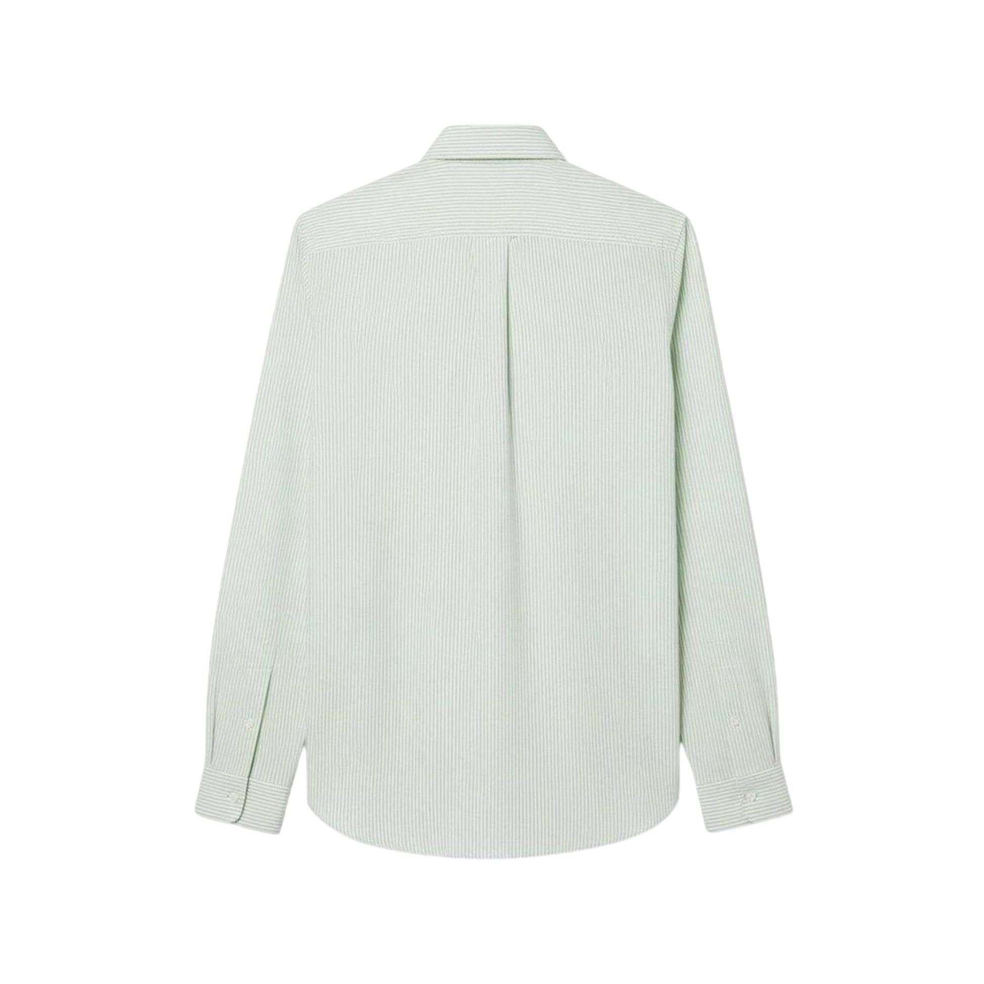 White - Back - Lacoste Mens Striped Oxford Shirt
