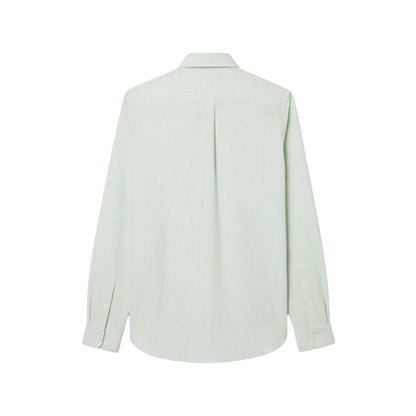 White - Back - Lacoste Mens Striped Oxford Shirt