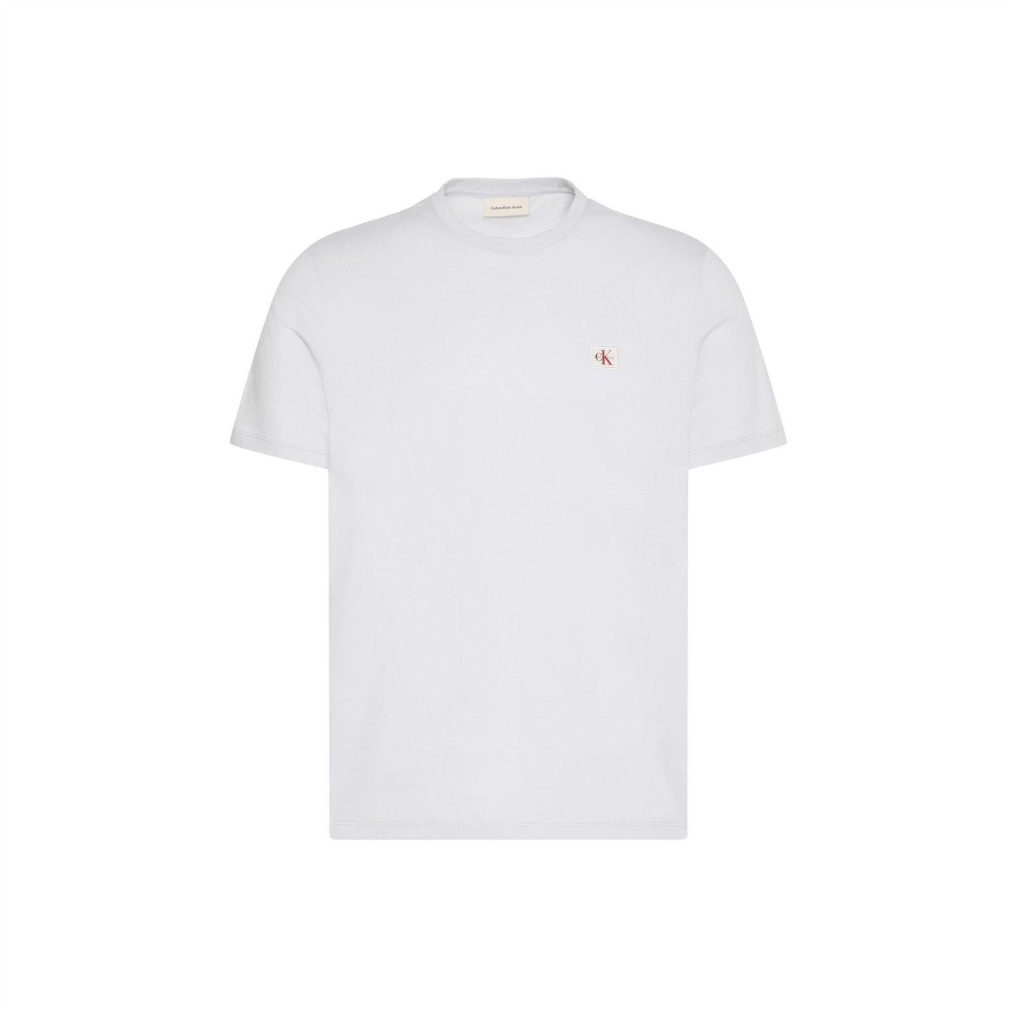 Marble-Grey - Front - Calvin Klein Mens Box Logo Cotton Crew Neck Regular T-Shirt