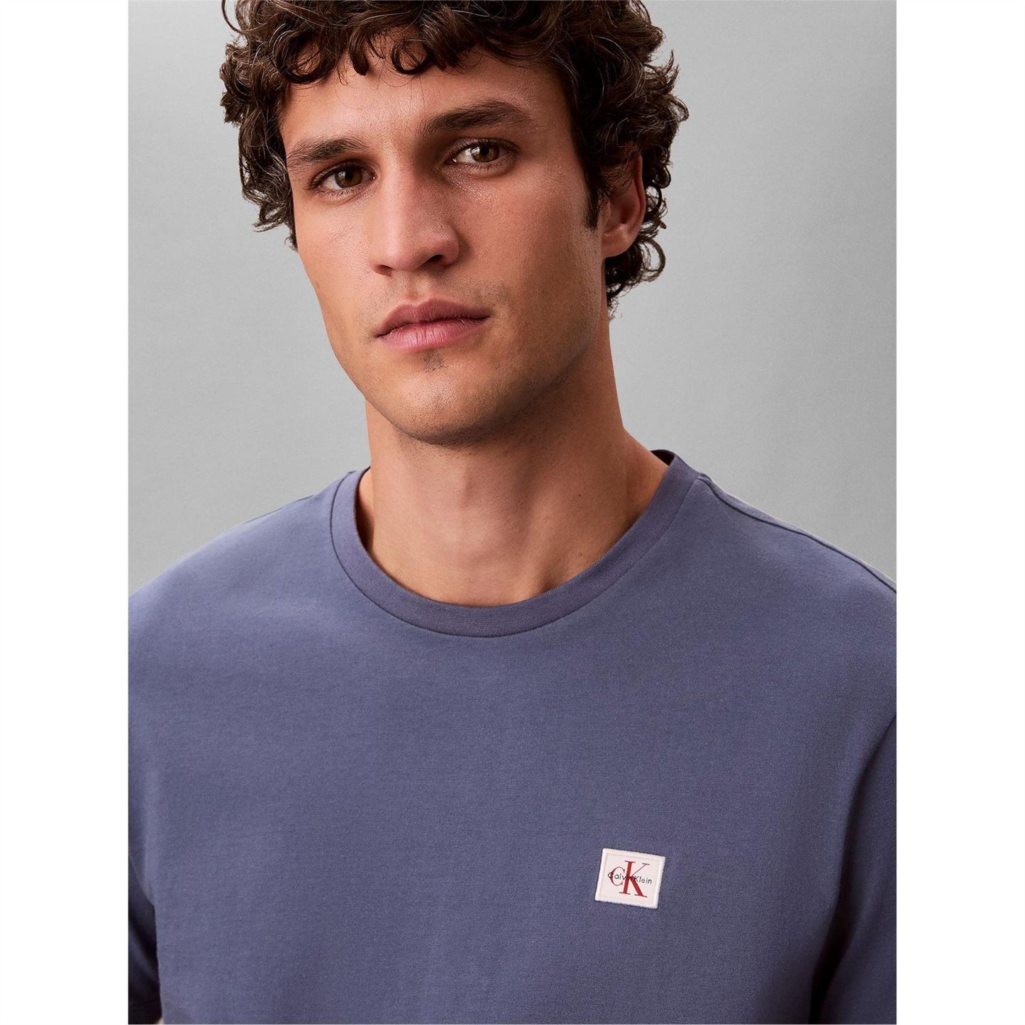 Nomad - Side - Calvin Klein Mens Box Logo Cotton Crew Neck Regular T-Shirt