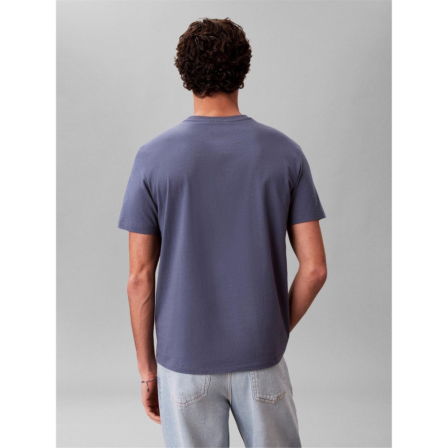 Nomad - Pack Shot - Calvin Klein Mens Box Logo Cotton Crew Neck Regular T-Shirt