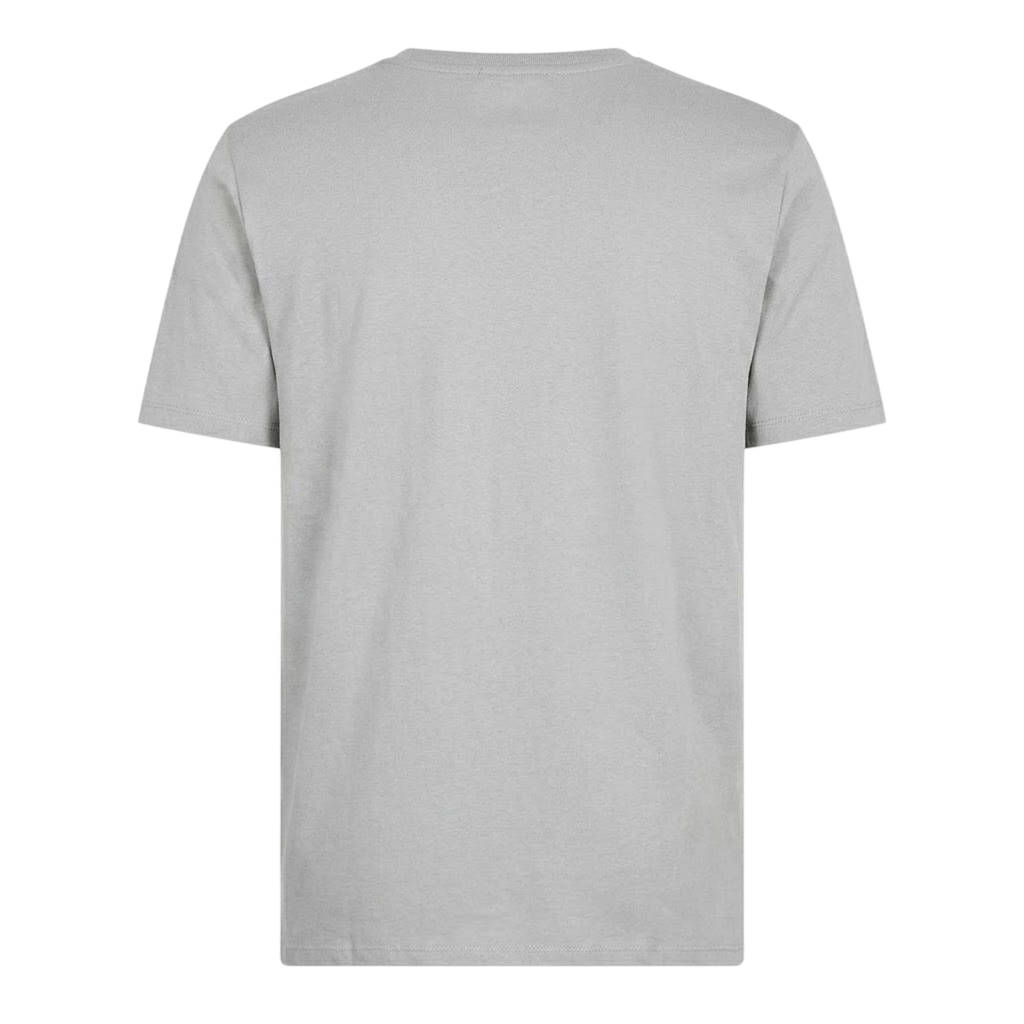 Grey - Back - Calvin Klein Mens Box Logo Cotton Crew Neck Regular T-Shirt