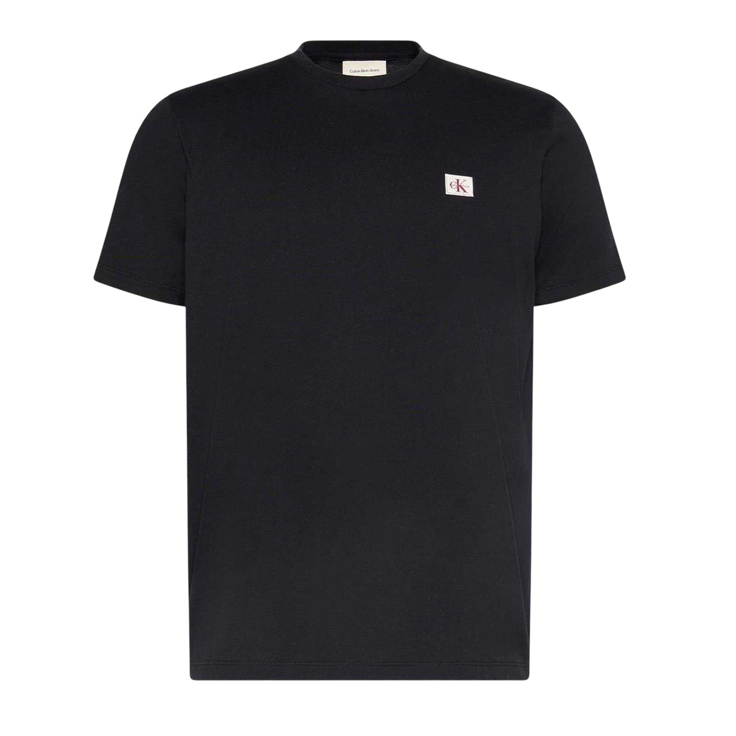Black - Front - Calvin Klein Mens Box Logo Cotton Crew Neck Regular T-Shirt