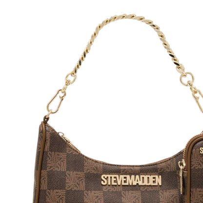 Olive-Gold - Side - Steve Madden Bvital-7 Monogram Shoulder Bag